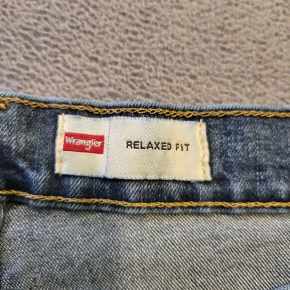 Wrangler Jeans Mens 33x29 Blue Denim Relaxed Fit Straight Leg Western Rodeo - Picture 3 of 9